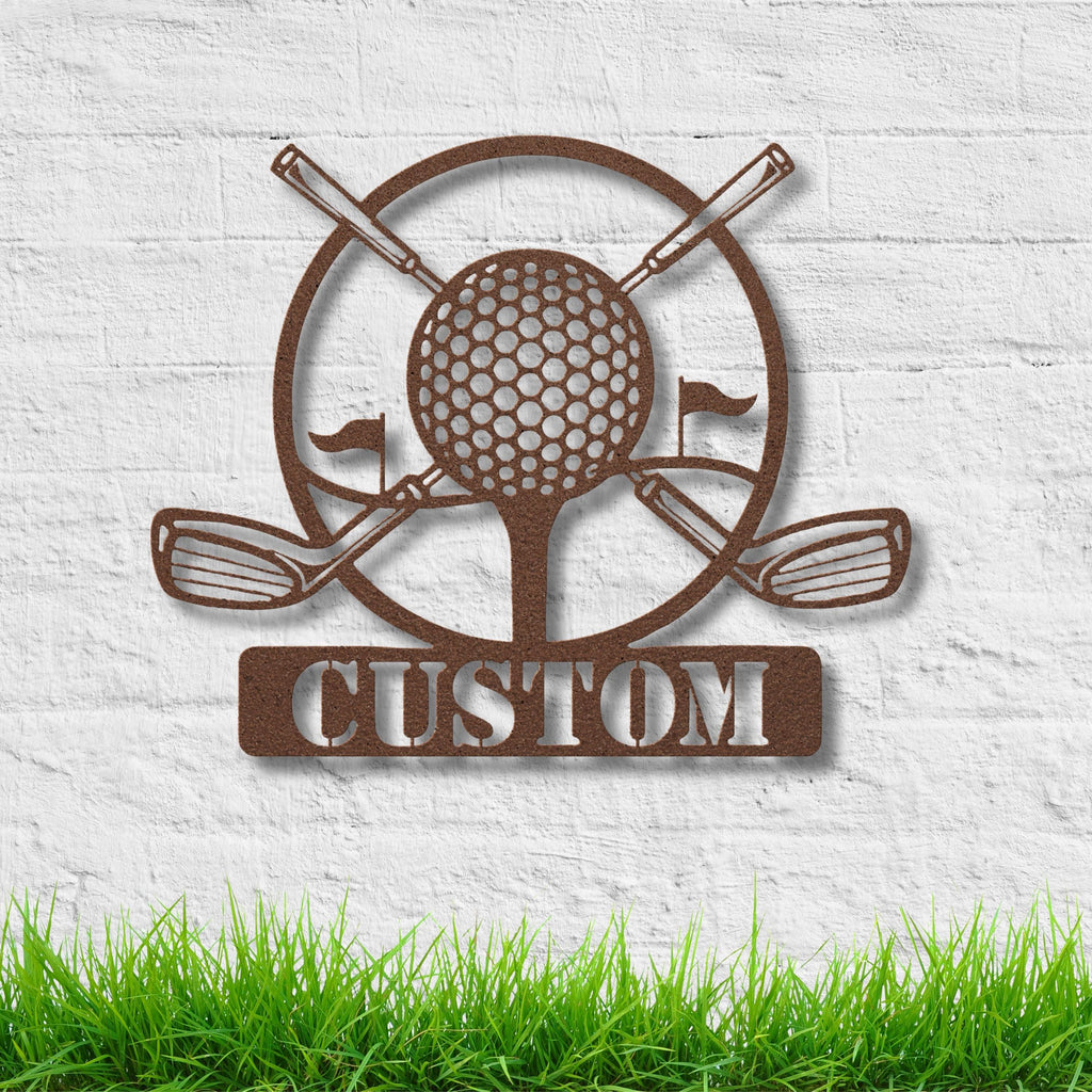 Personalized Golf Metal Sign, Golfer Man Cave Decor