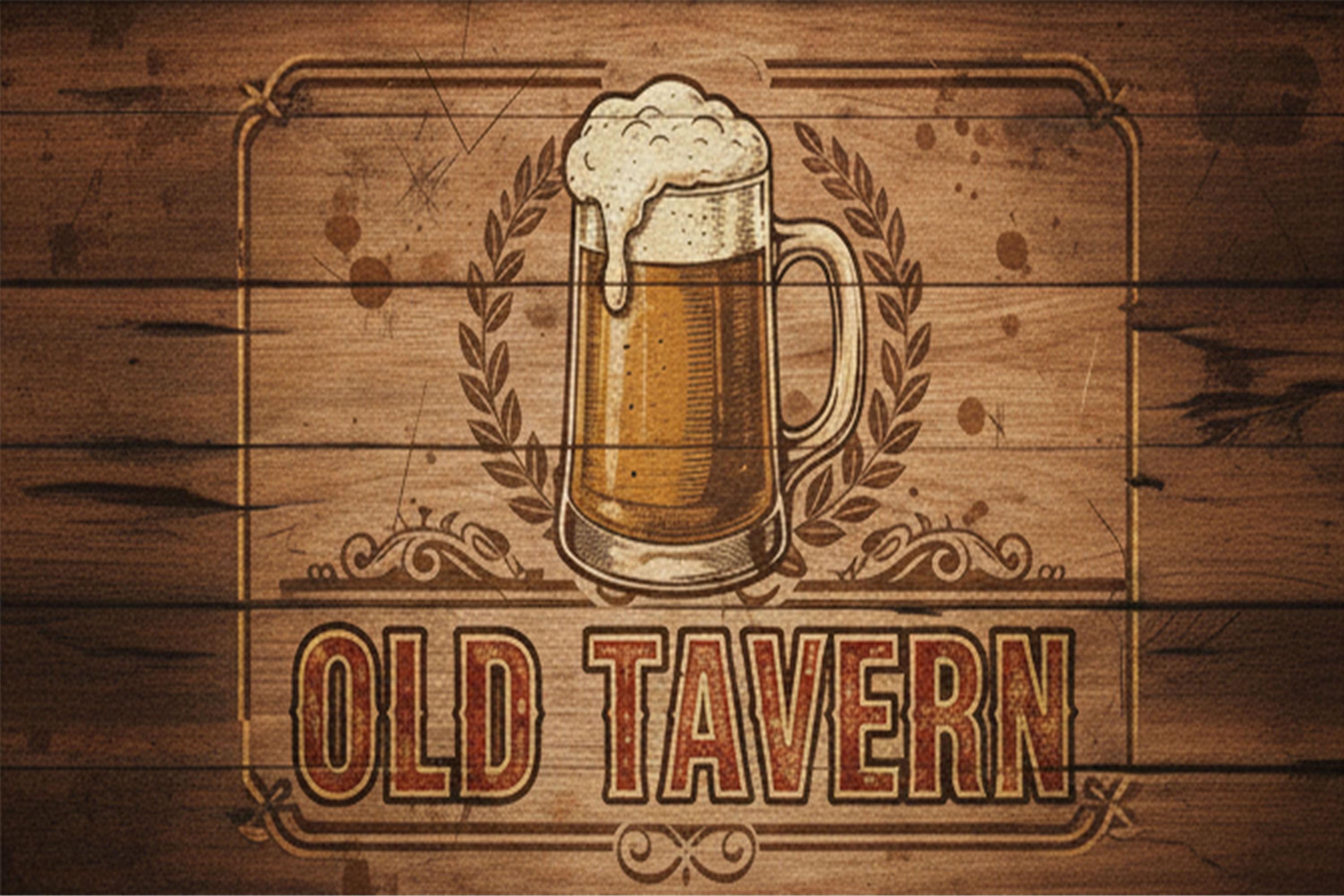Old Tavern Metal Sign - Vintage Pub Decor | Rustic Beer Mug Wall Art