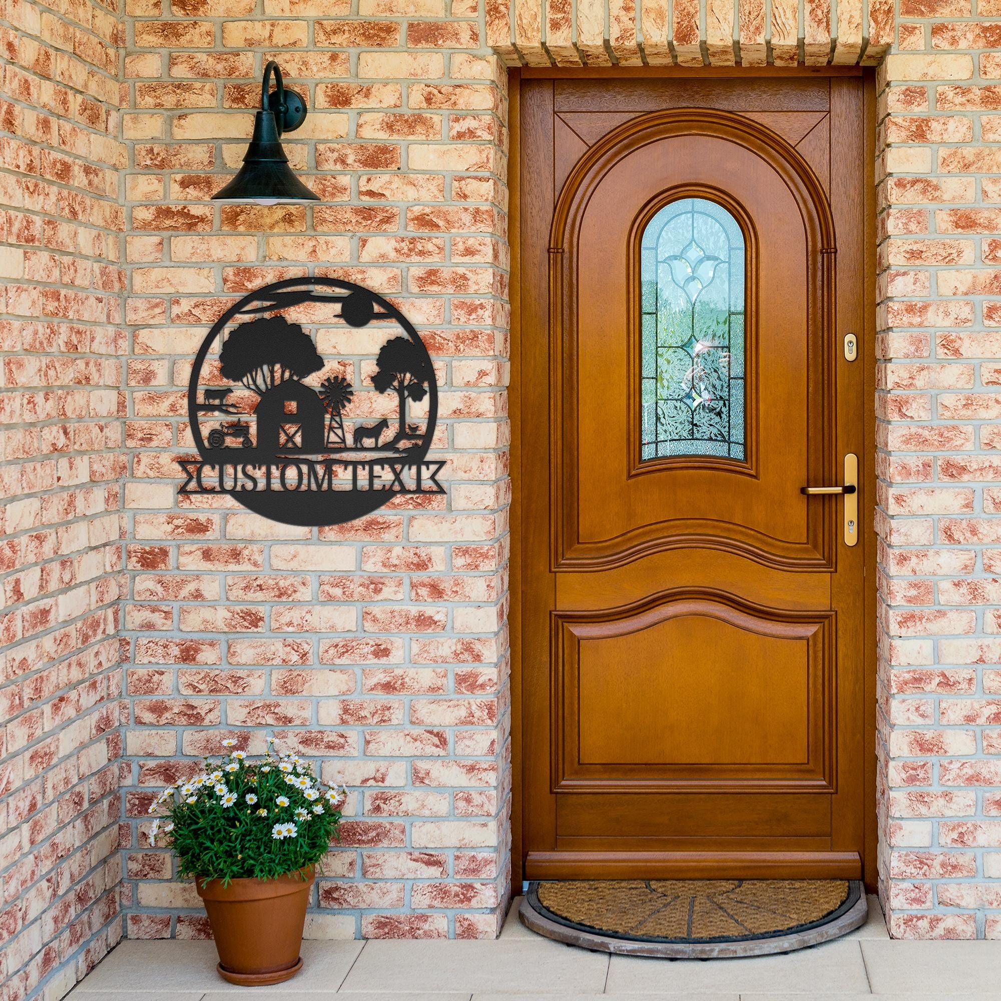 Custom Farm Metal Sign | Personalized Barn & Tractor Monogram Art | Farmhouse Wall Decor | Ranch Name Sign