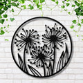 Dandelion Metal Wall Art | Nature Die Cut Sign | Make a Wish Decor | Wildflower Silhouette | Modern Farmhouse Spring Gift