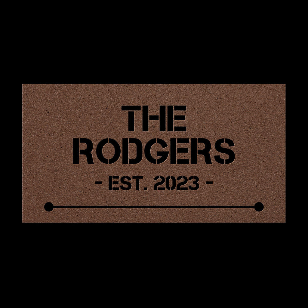 Personalized Family Metal Name Sign: Custom Steel Wall Art