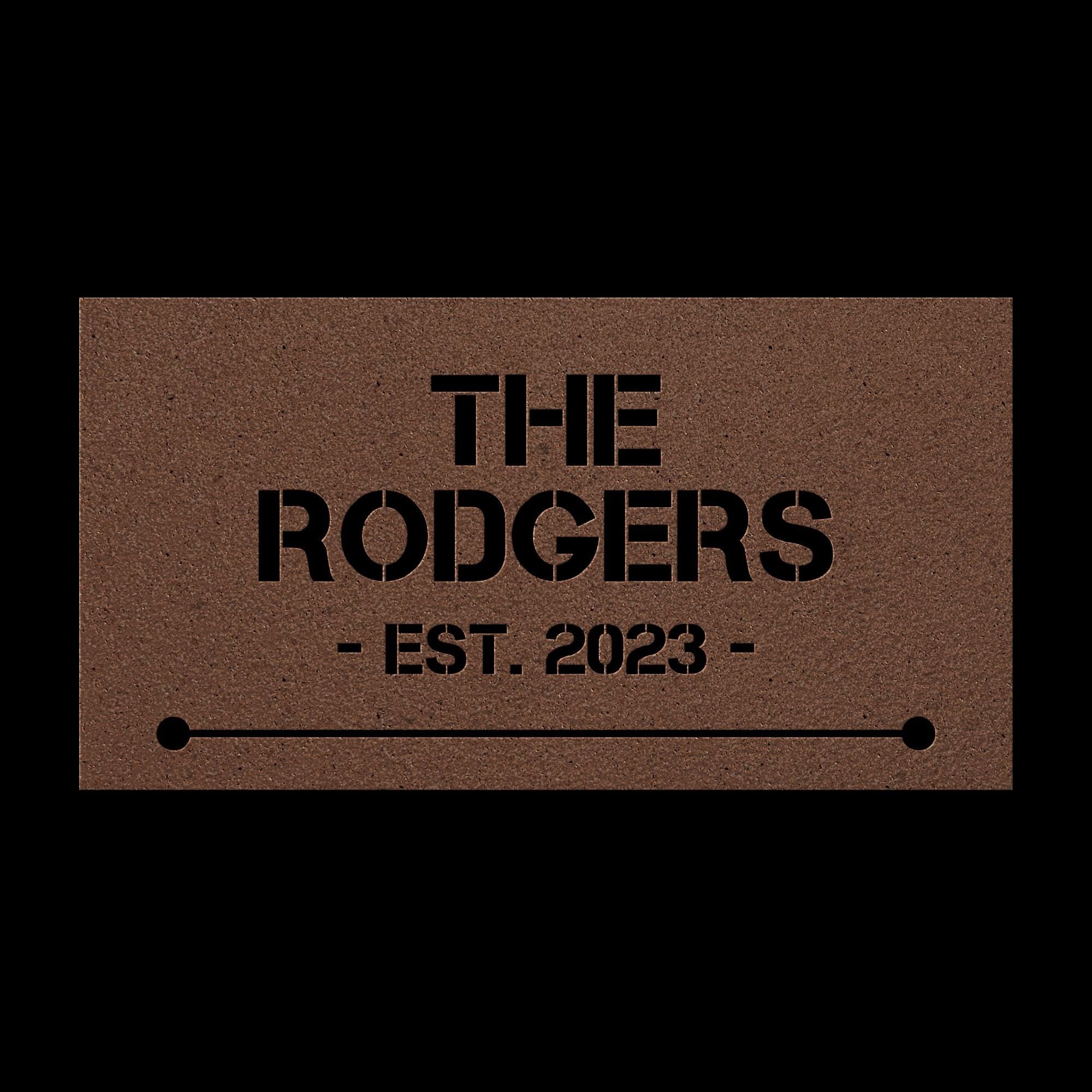 Personalized Family Metal Name Sign: Custom Steel Wall Art