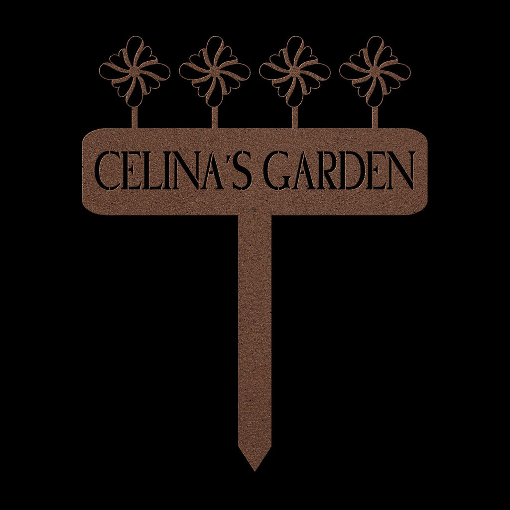 Custom Metal Garden Sign: Paper Windmills, Personalized Decor