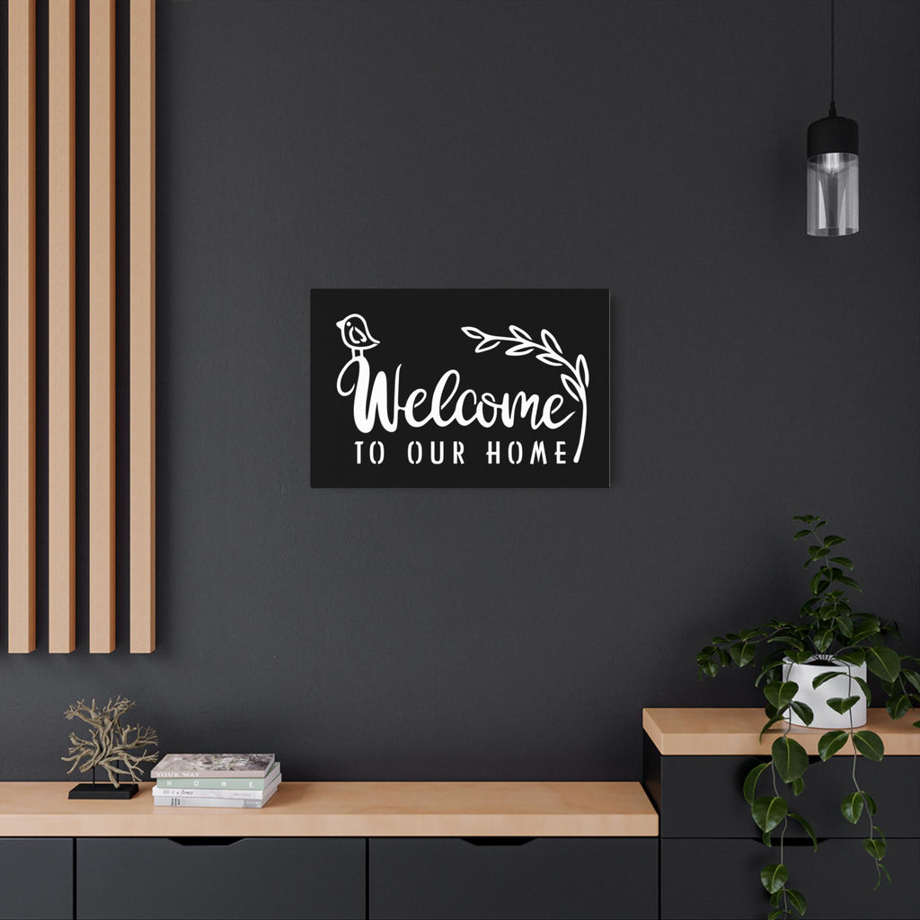 Welcome To Our Home Metal Sign, Bird & Vine Decor