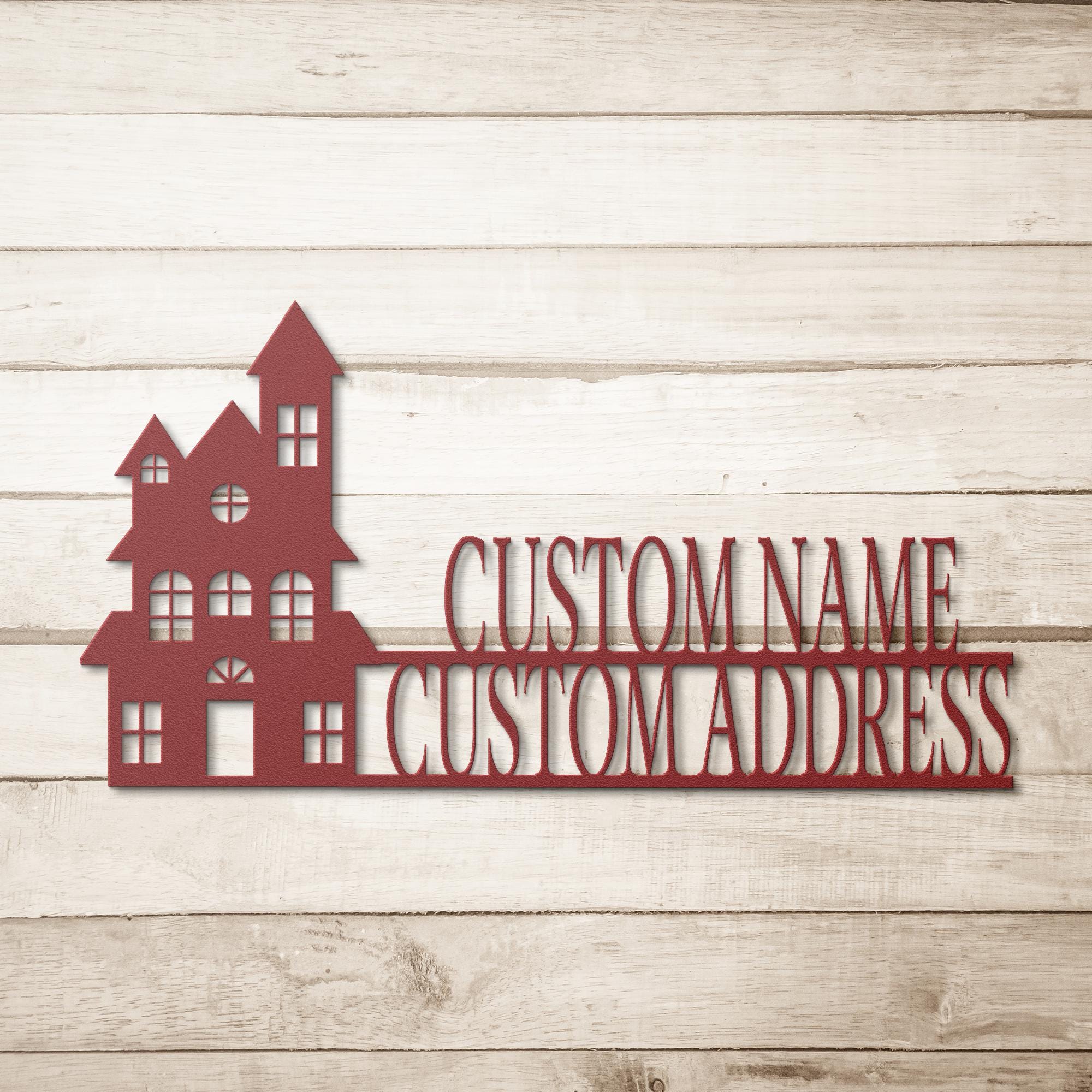 Custom Metal Address Sign: Modern Housewarming Gift