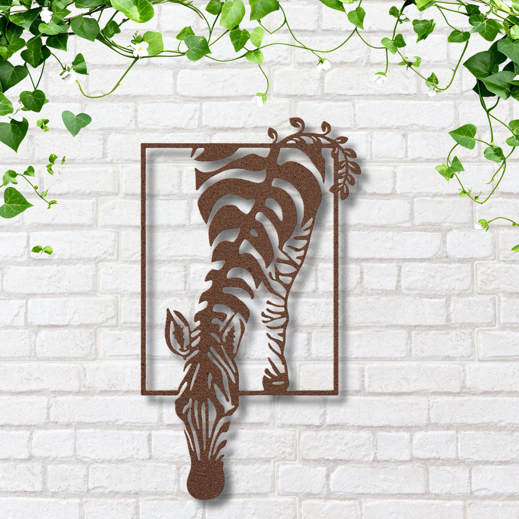 Zebra Metal Wall Art, Die-Cut Animal Sign, Modern Farmhouse Decor