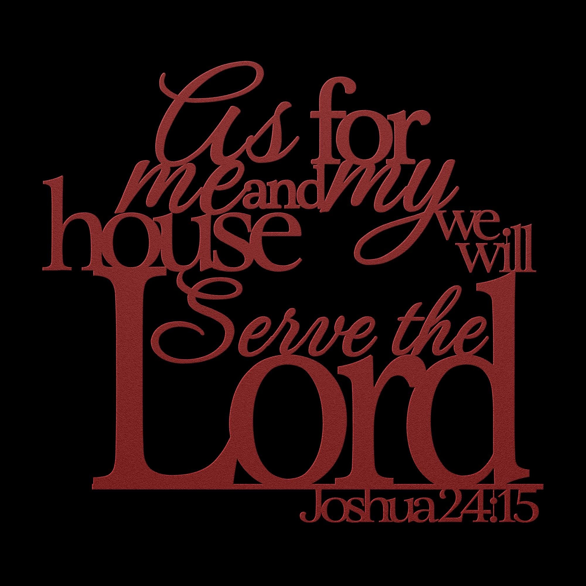 Joshua 24:15 Metal Bible Verse Sign, Christian Home Decor