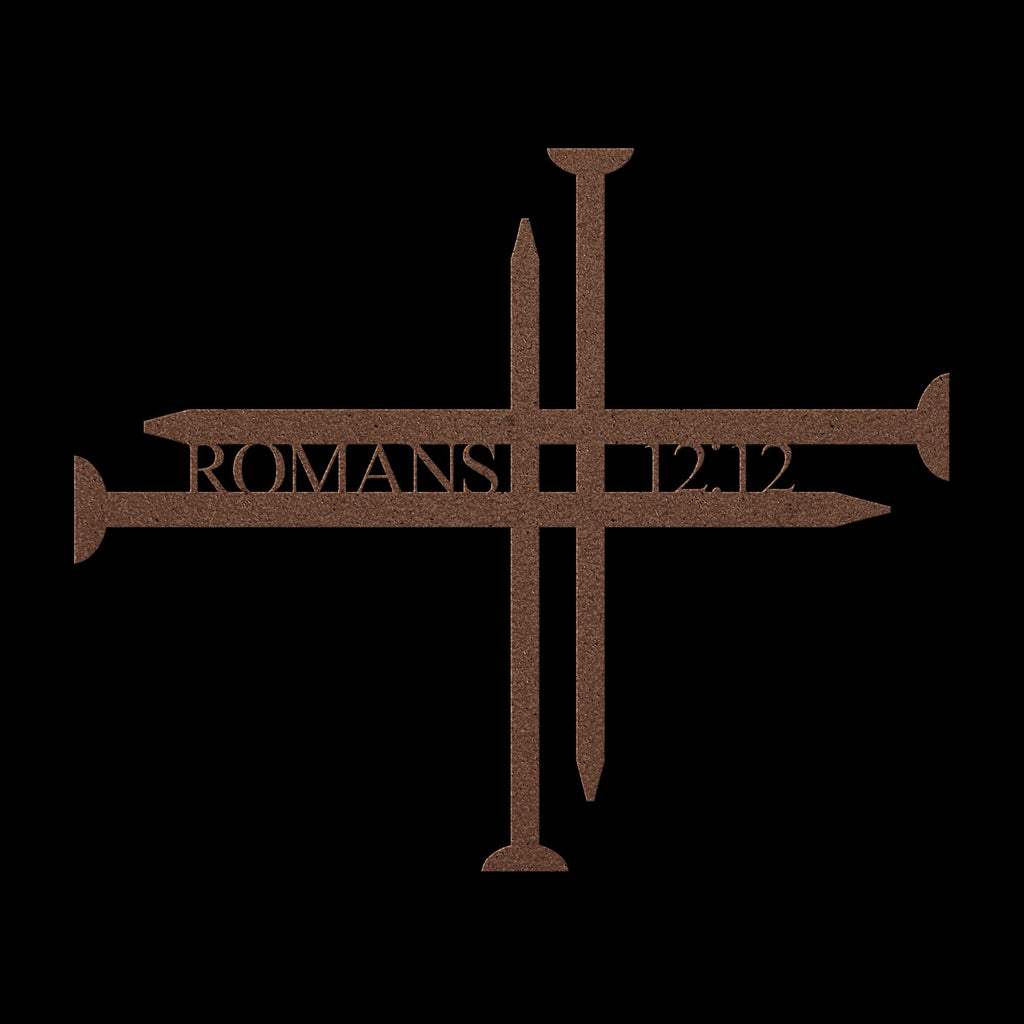 Christian Metal Wall Art – Romans 12:12 Bible Verse Sign