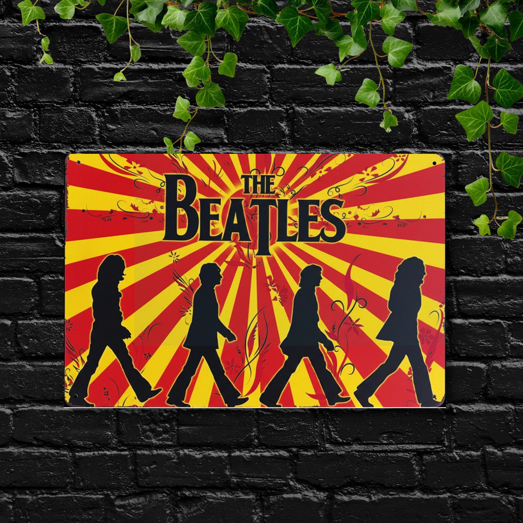 The Beatles Metal Sign, Retro Abbey Road Wall Art, Music Room Decor, Band Gift