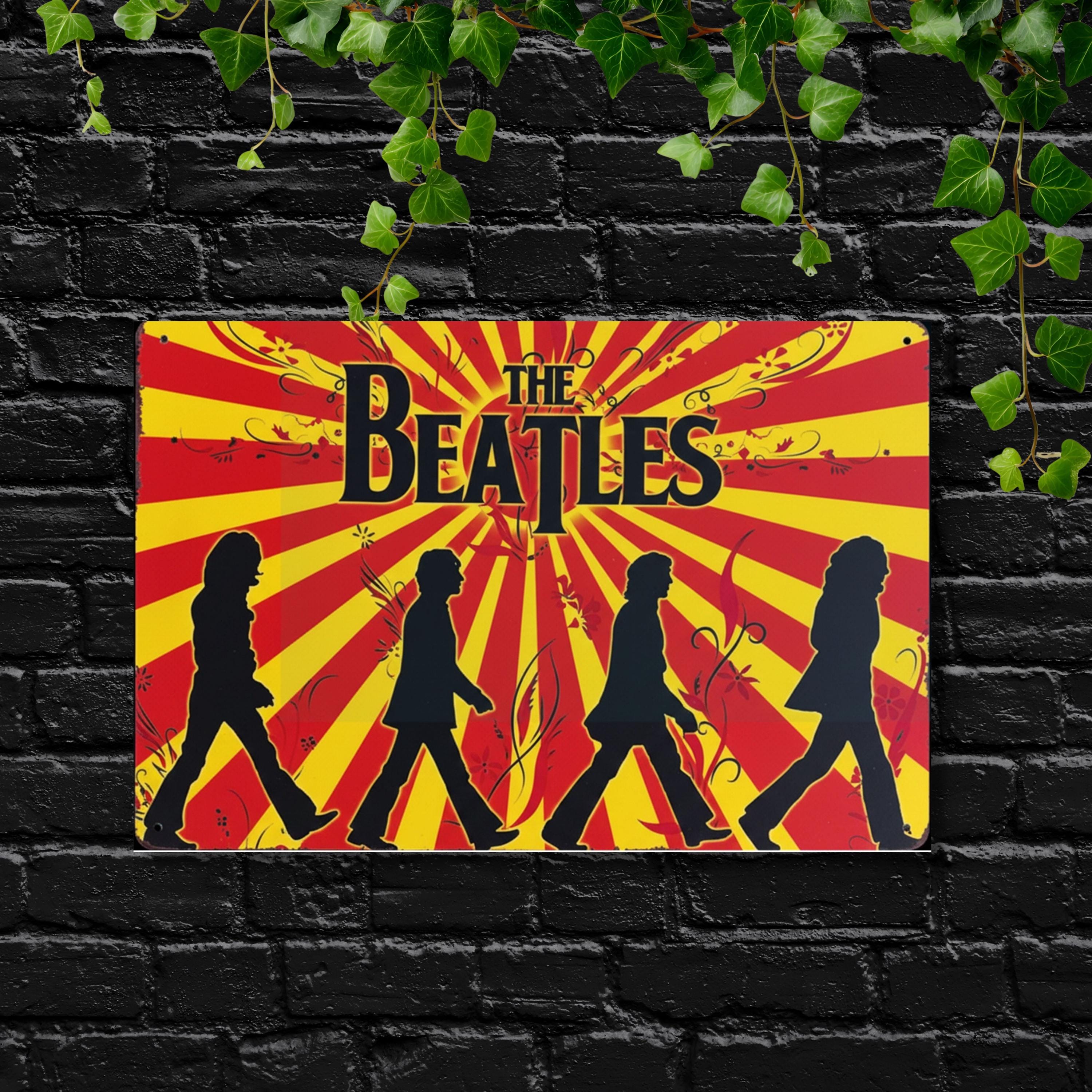 The Beatles Metal Sign, Retro Abbey Road Wall Art, Music Room Decor, Band Gift