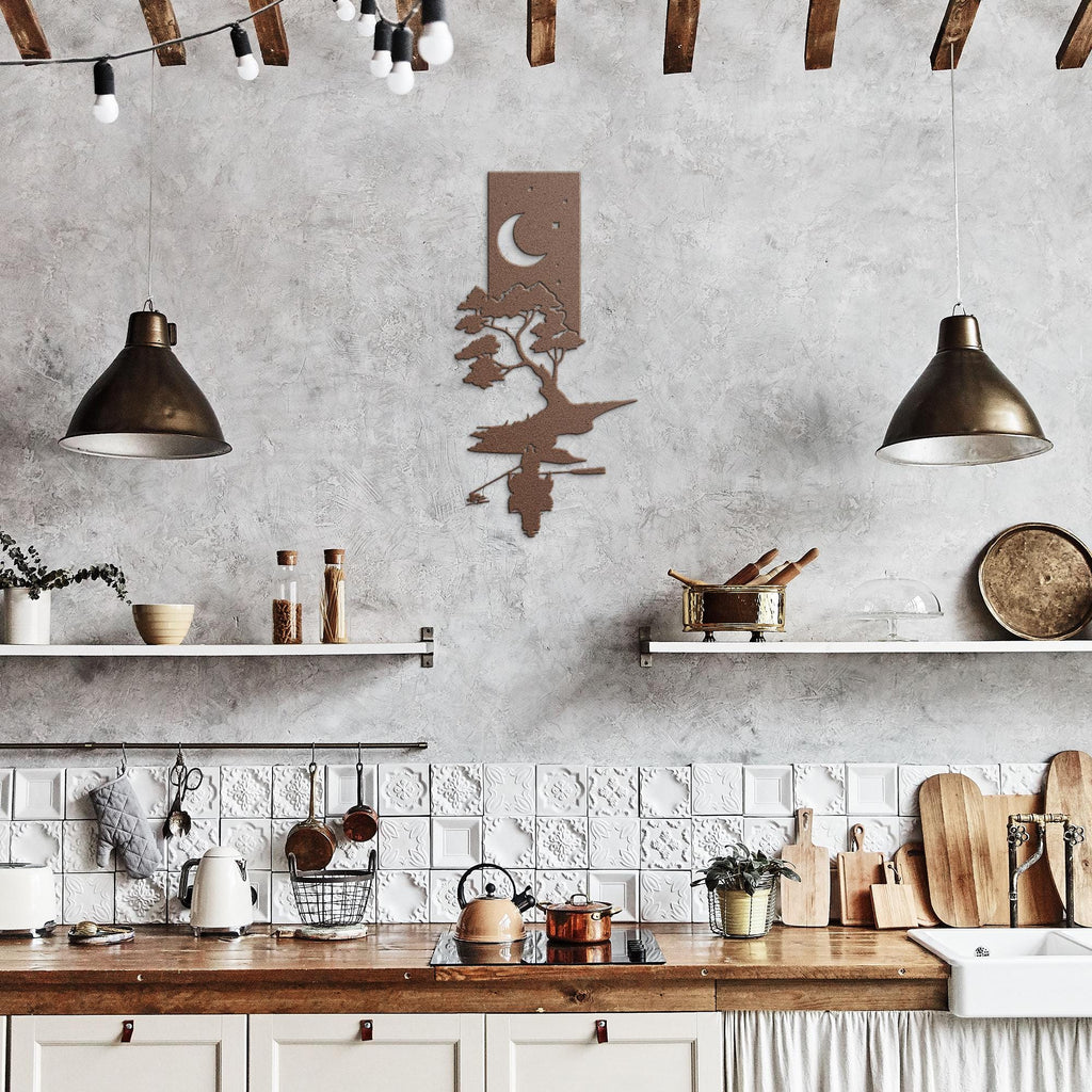 Fisherman Metal Wall Art, Lake Boat Night Decor, Moonlit Fishing Sign, Cabin Gift for Men