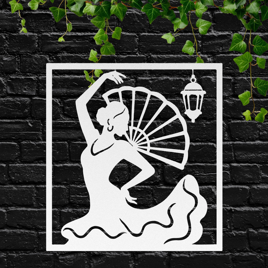 Flamenco Dancer Metal Art, Spanish Silhouette Wall Hanging