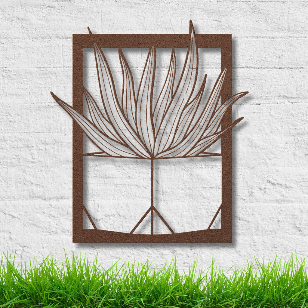 Succulent Metal Wall Art, Potted Plant Decor, Minimalist Nature Sign, Aloe Wall Art