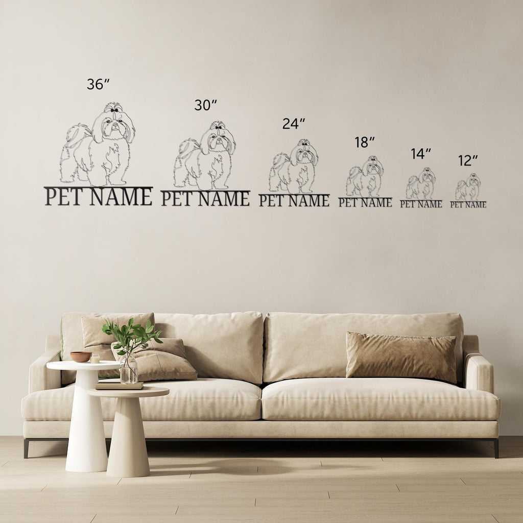 Personalized Shih Tzu Metal Sign, Custom Pet Memorial Decor