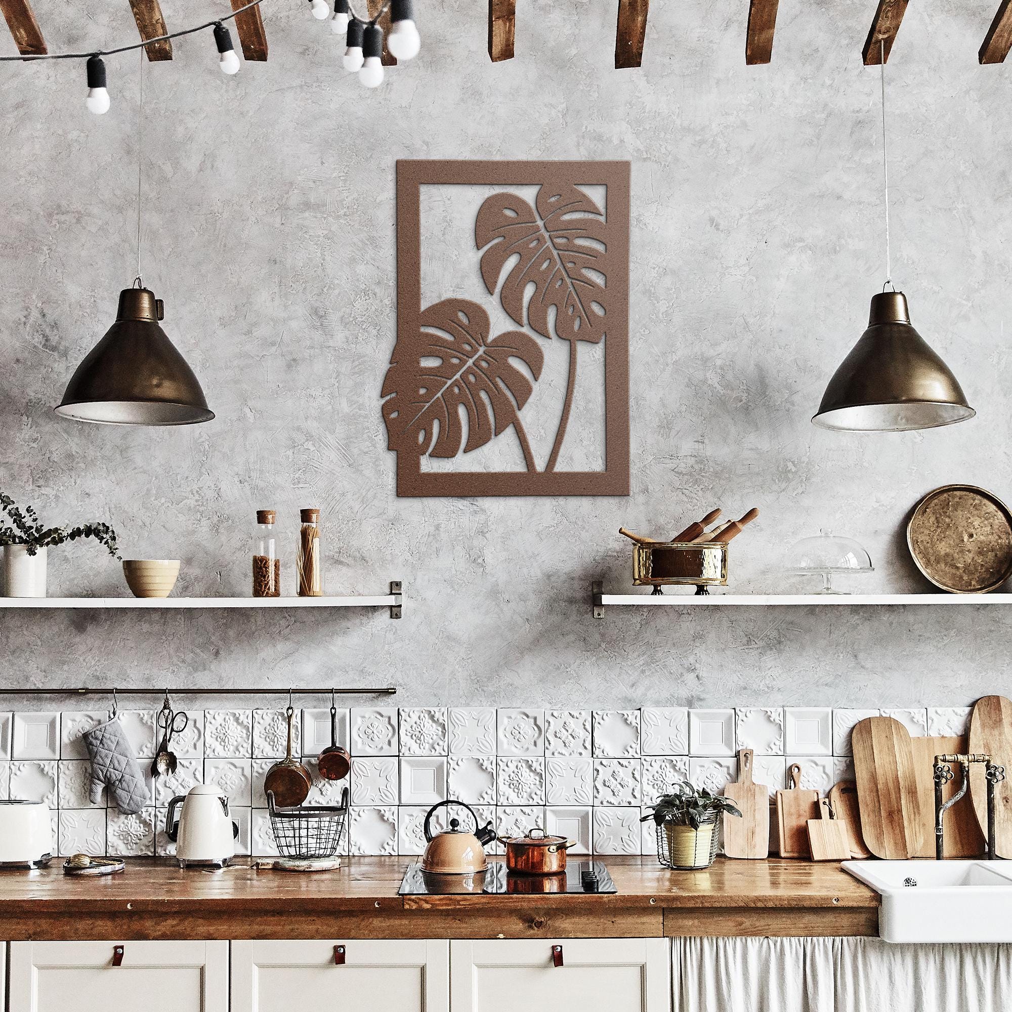 Monstera Leaf Metal Wall Art, Large Tropical Plant Sign, Boho Home Decor, Split-Leaf Philodendron, Houseplant Lover Gift