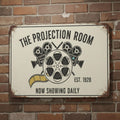 Custom Movie Room Metal Sign, Projection Room Wall Art, Personalized Cinema Decor
