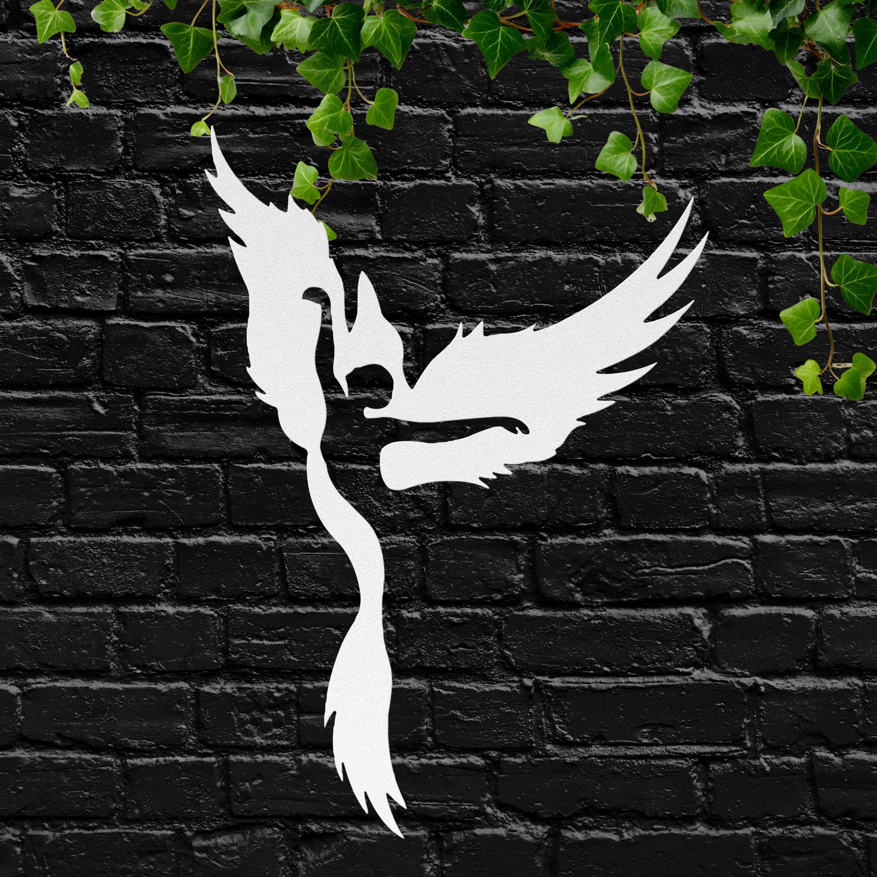 Phoenix Metal Wall Art – Firebird Dancer Sign | Durable Steel Ballet Decor