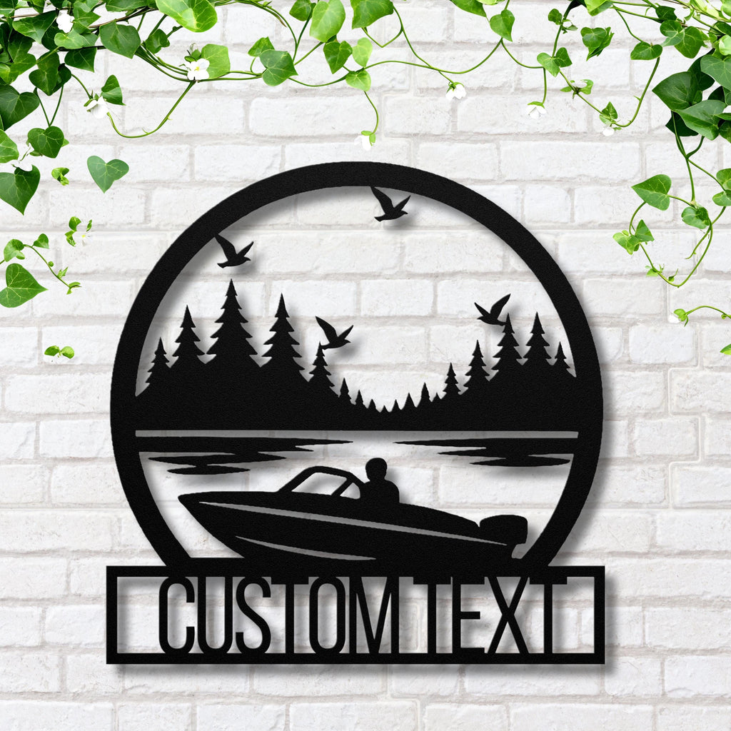 Personalized Boat Sign | Custom Metal Sign - Lake House Decor & Boating Gift
