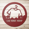 Custom Metal Laundry Business Logo Sign: Personalized Commercial Decor